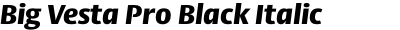 Big Vesta Pro Black Italic